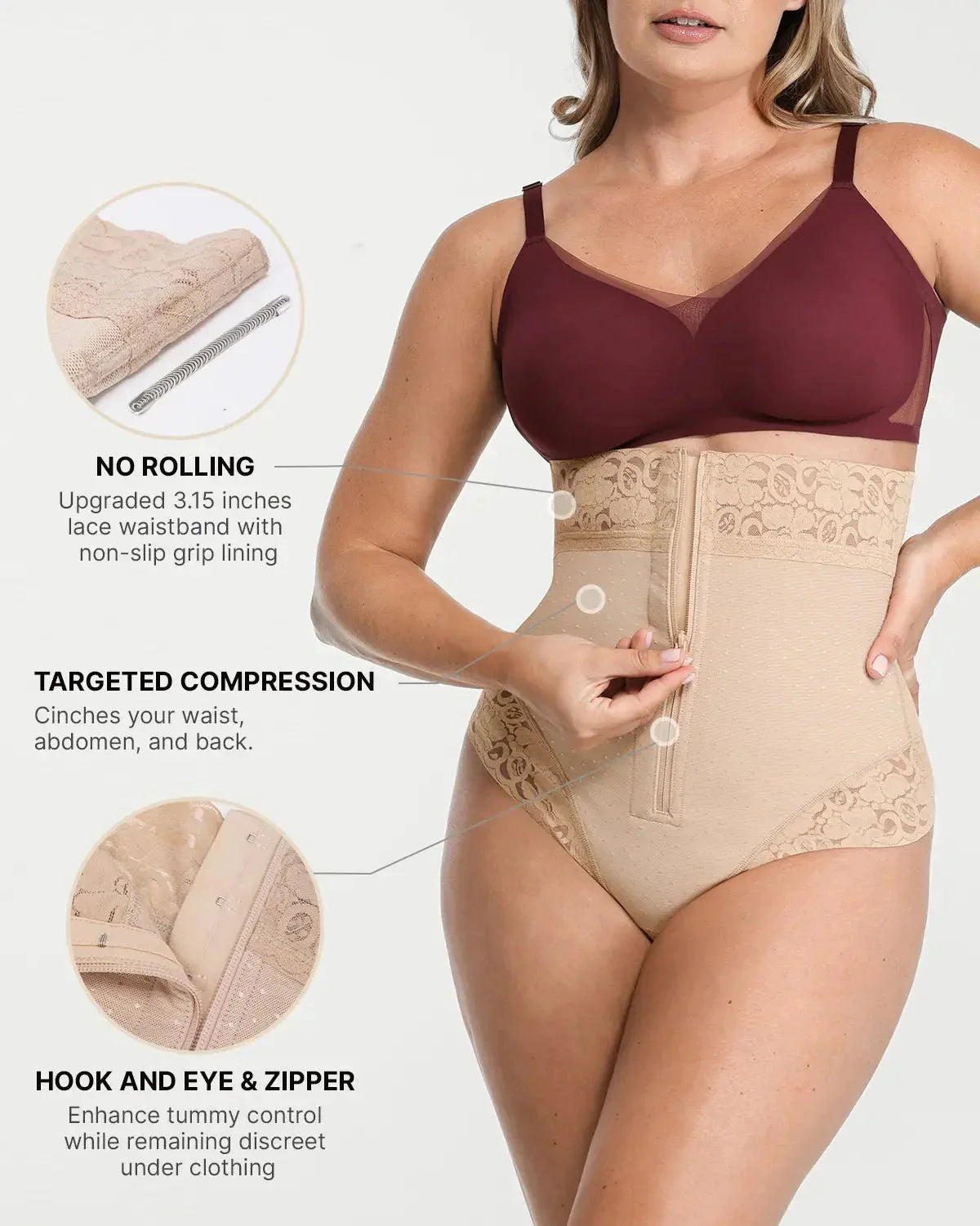 Bare Essentials™ AirSlim® High - Waisted Polka Dot Shaping Thong - HerShape Bra