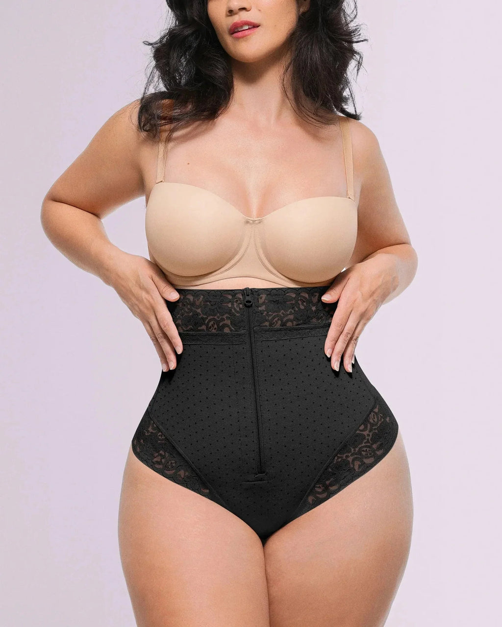 Bare Essentials™ AirSlim® High - Waisted Polka Dot Shaping Thong - HerShape Bra