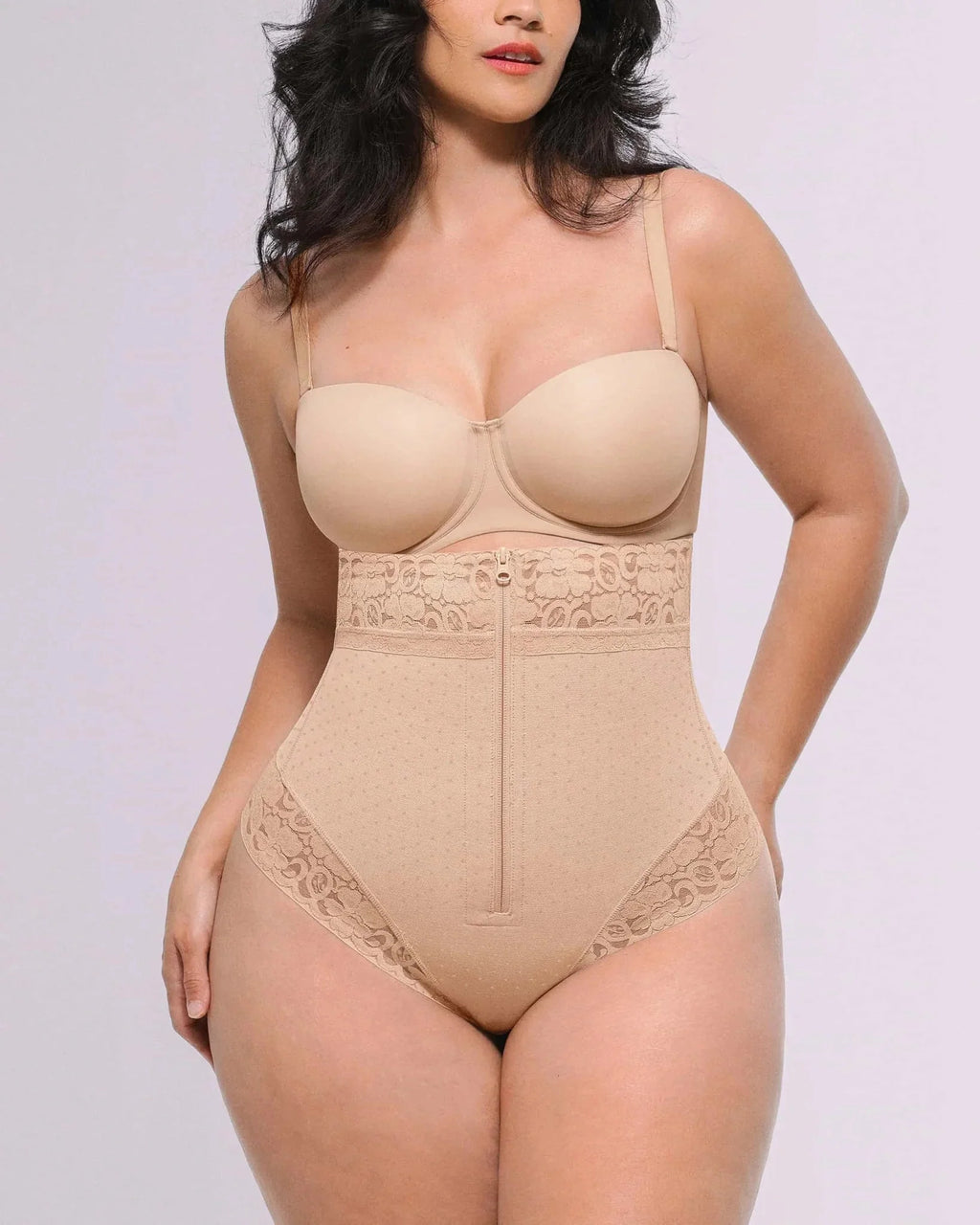 Bare Essentials™ AirSlim® High - Waisted Polka Dot Shaping Thong - HerShape Bra