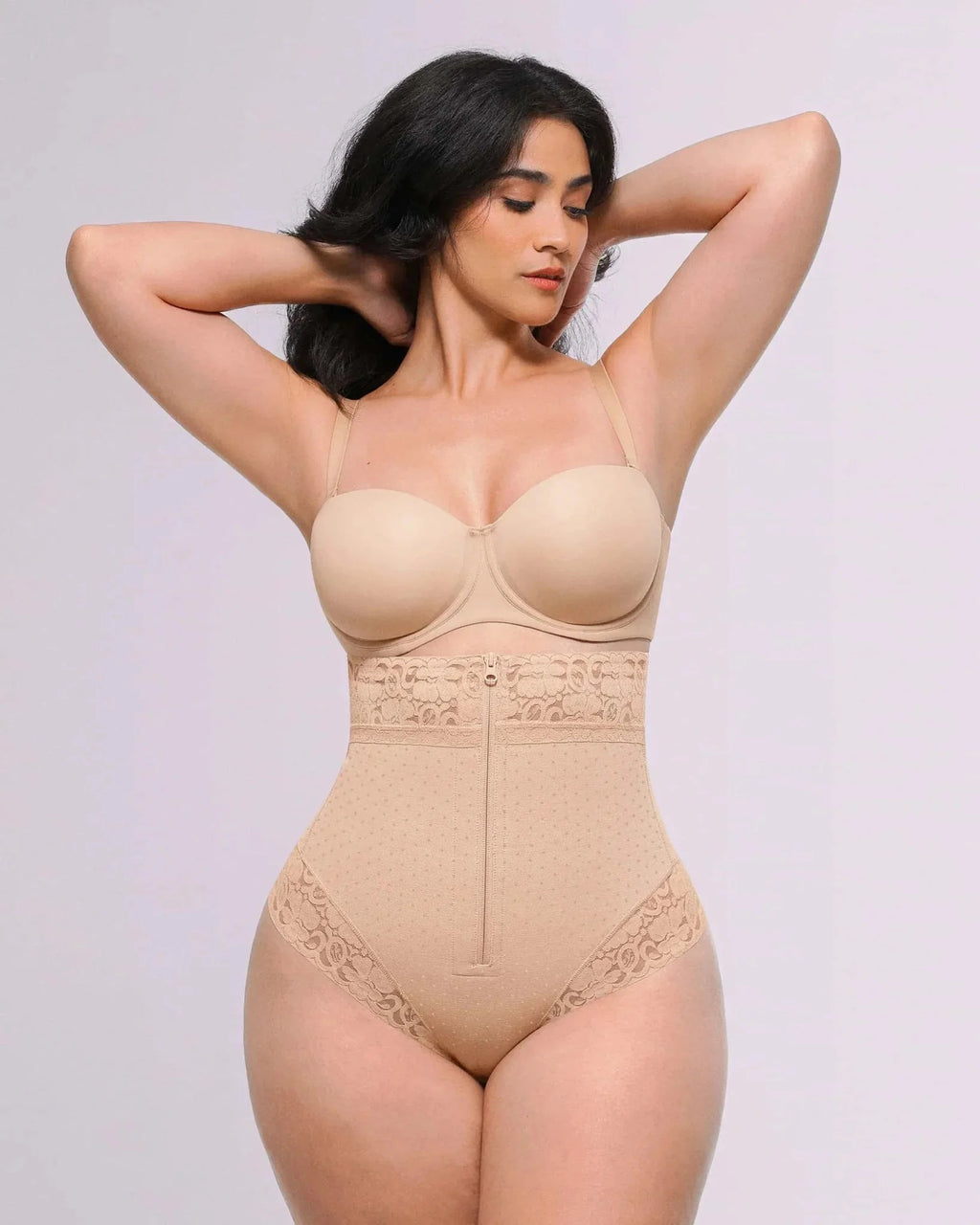 Bare Essentials™ AirSlim® High - Waisted Polka Dot Shaping Thong - HerShape Bra