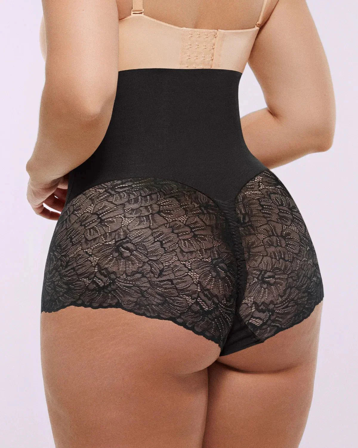 Bare Essentials™ MeshSmooth™ High - Waisted Sheer Lace Brief - HerShape Bra