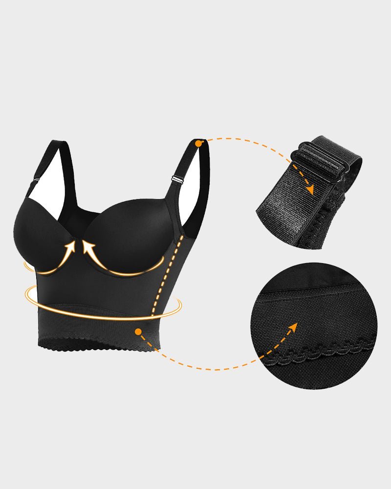 Built - In Shapewear Longline Push - Up Bra - HerShape Bra