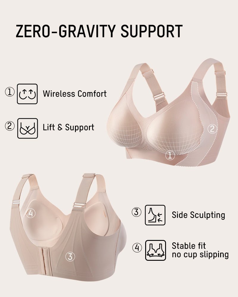 CloudLift™ bra Invisible Wide - Band Wireless Support Bra - HerShape Bra