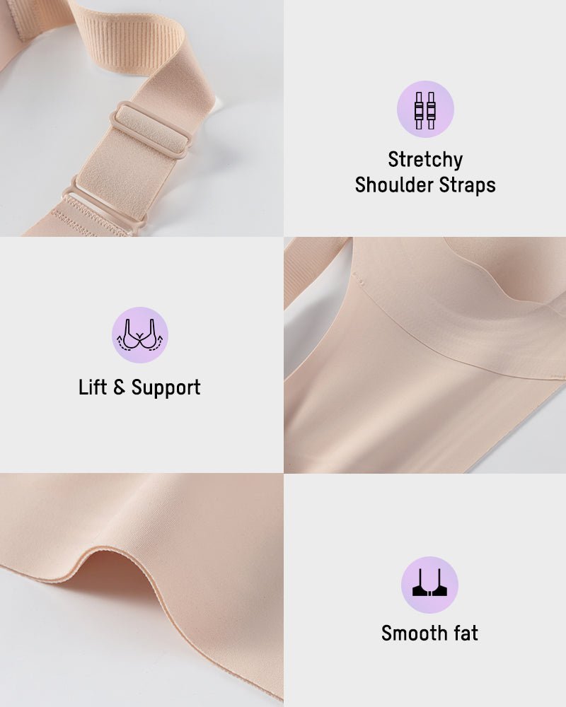 CloudLift™ bra Invisible Wide - Band Wireless Support Bra - HerShape Bra
