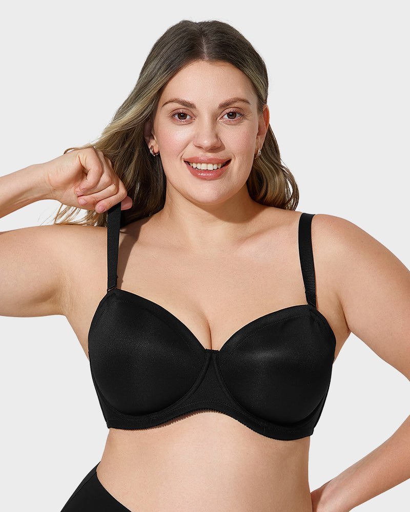 Comfort Push Up Unlined Bra with Removable Straps - HerShape Bra