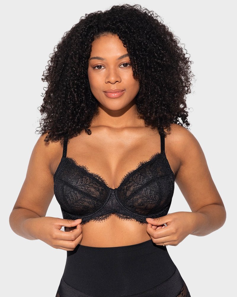 Comfort Unlined Lace Underwire Push Up Bra - HerShape Bra