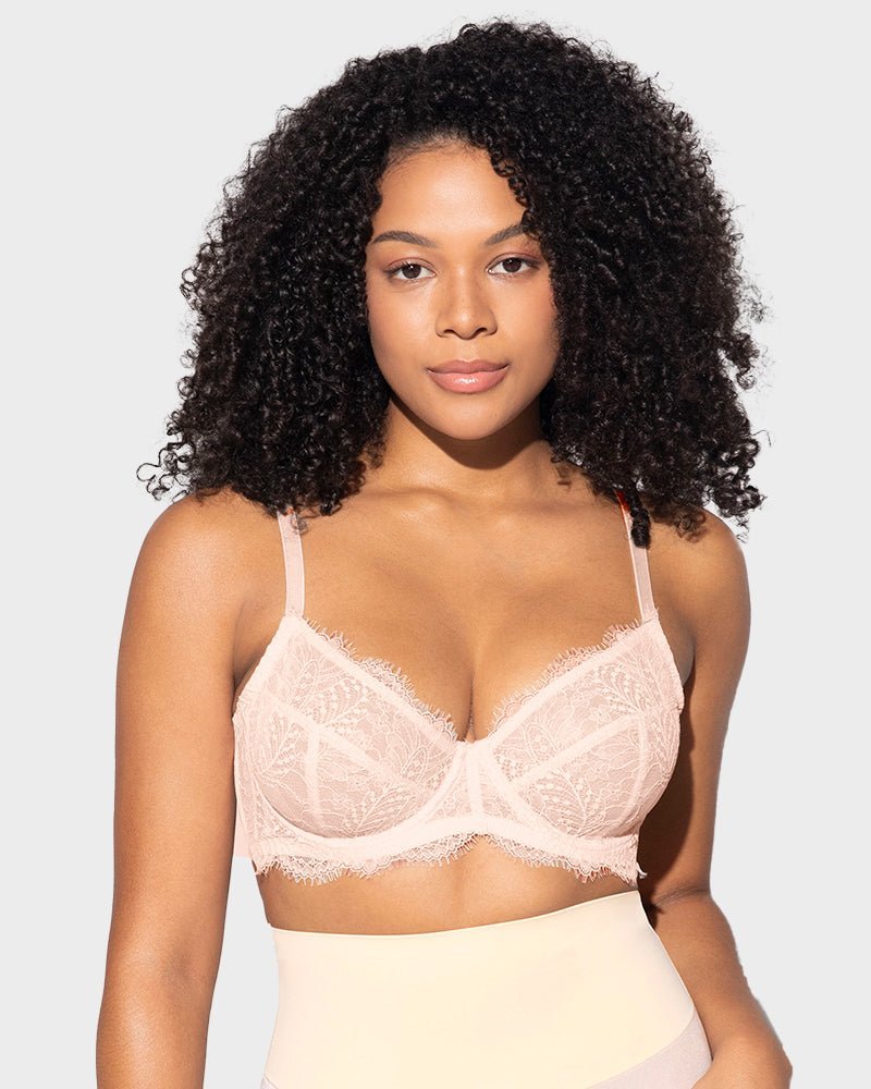 Comfort Unlined Lace Underwire Push Up Bra - HerShape Bra