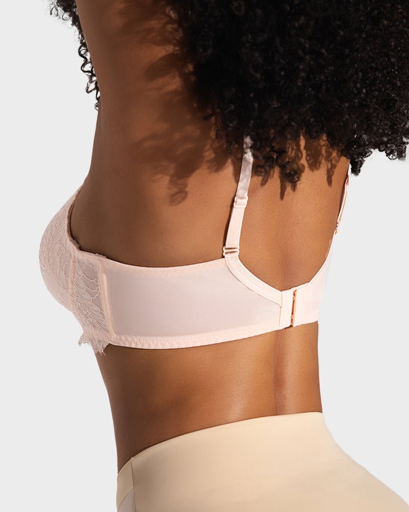 Comfort Unlined Lace Underwire Push Up Bra - HerShape Bra