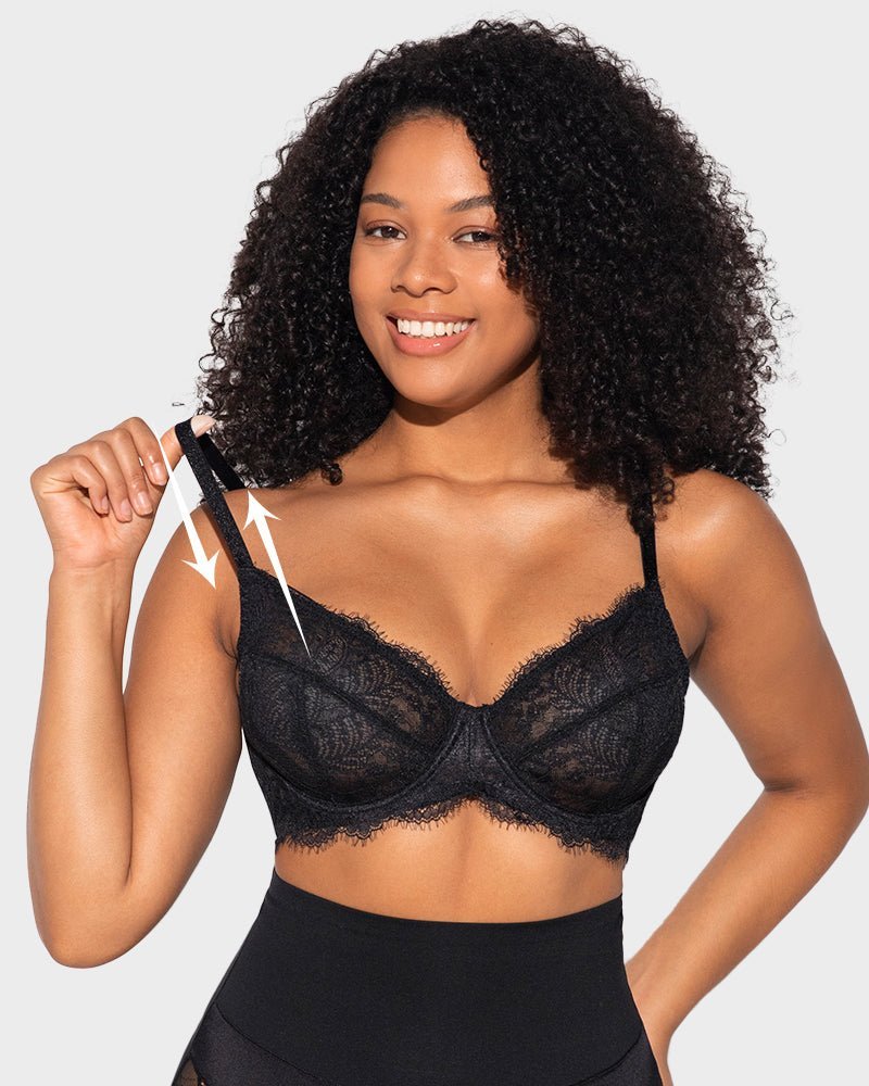 Comfort Unlined Lace Underwire Push Up Bra - HerShape Bra