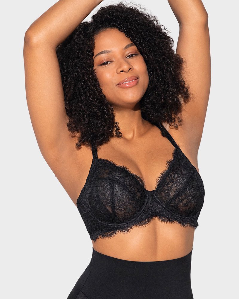 Comfort Unlined Lace Underwire Push Up Bra - HerShape Bra