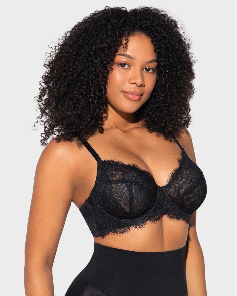 Comfort Unlined Lace Underwire Push Up Bra - HerShape Bra