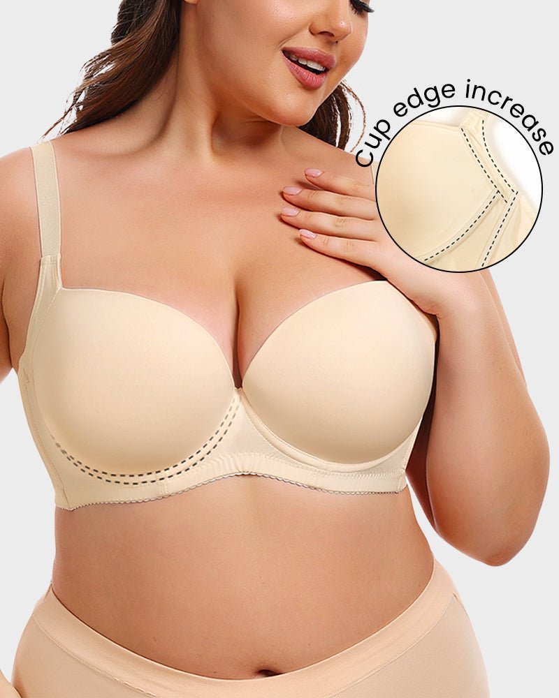 Comfy Smoothing Push - Up T-Shirt Bra - HerShape Bra