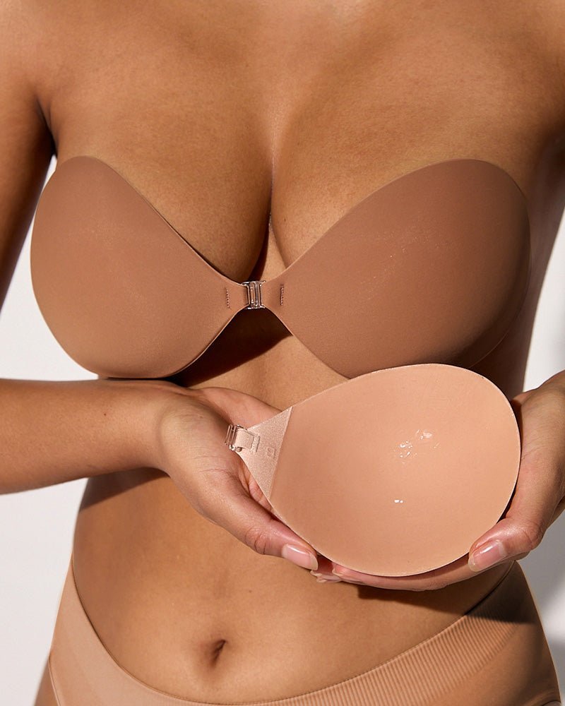 Front Closure Adhesive Invisible Push - Up Bra(2 Pairs) - HerShape Bra
