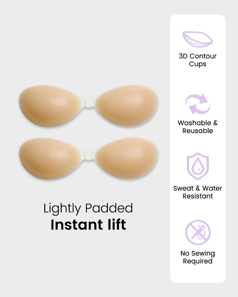 Front Closure Silicone Self - Adhesive Invisible Bra (2 Pack) - HerShape Bra