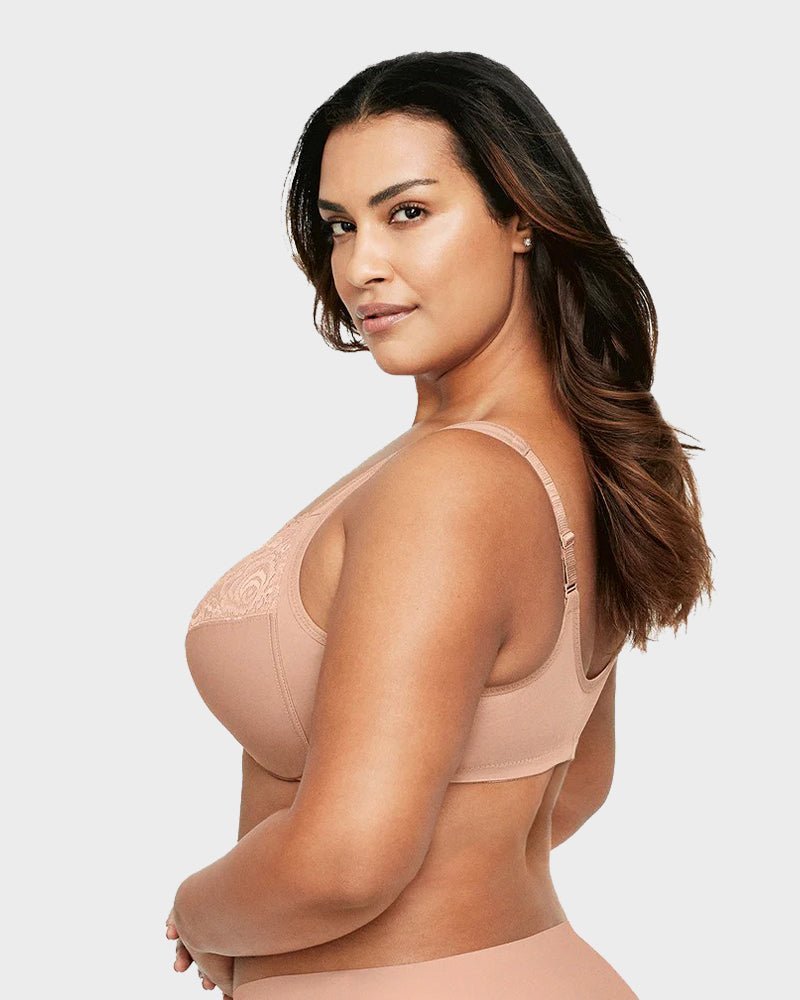 Front - Closure Underwire Print Bra - HerShape Bra