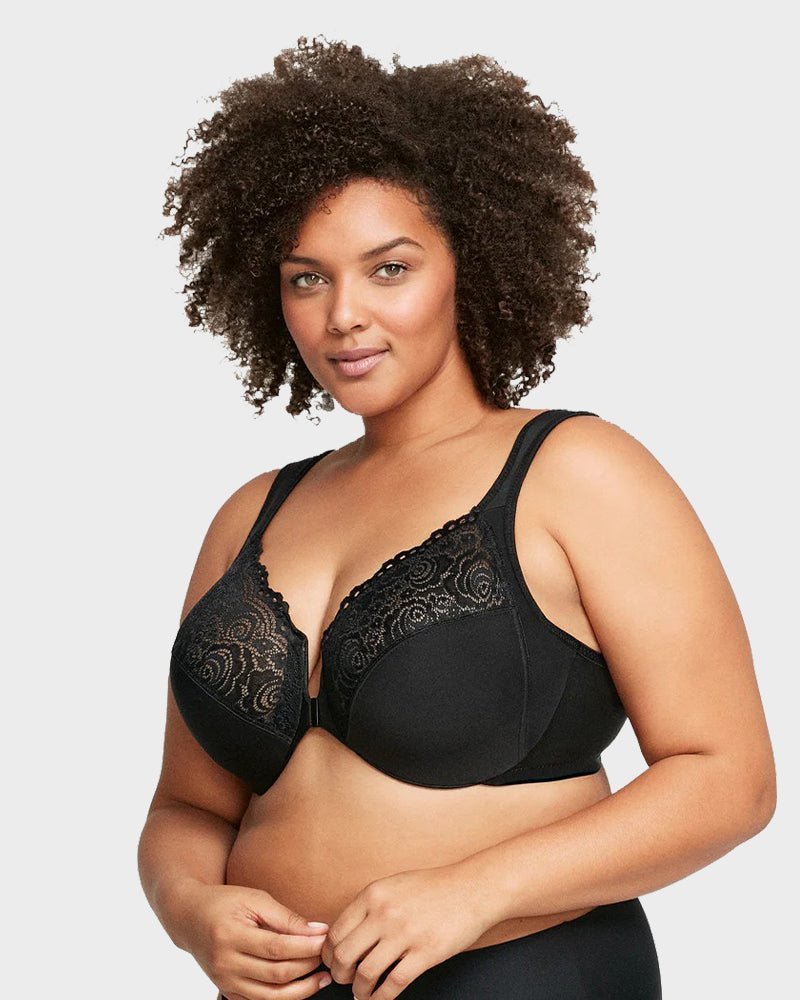 Front - Closure Underwire Print Bra - HerShape Bra