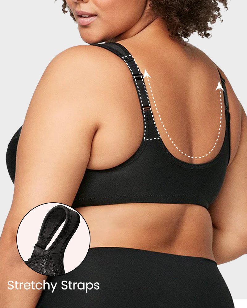 Front - Closure Underwire Print Bra - HerShape Bra