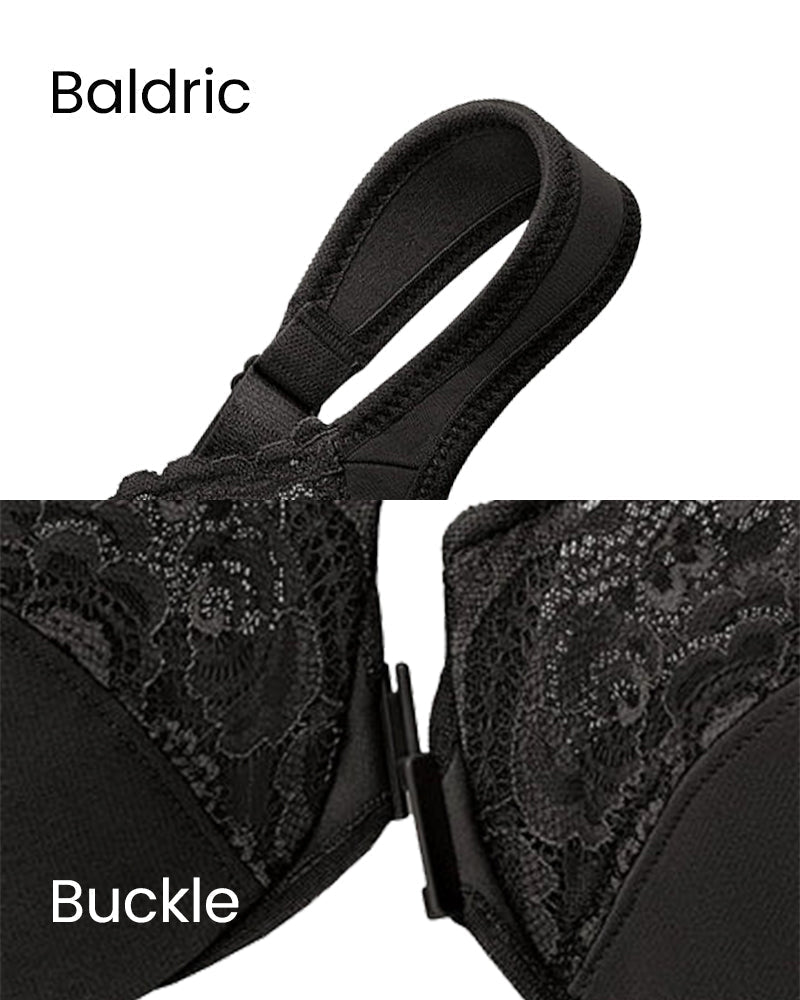 Front - Closure Underwire Print Bra - HerShape Bra