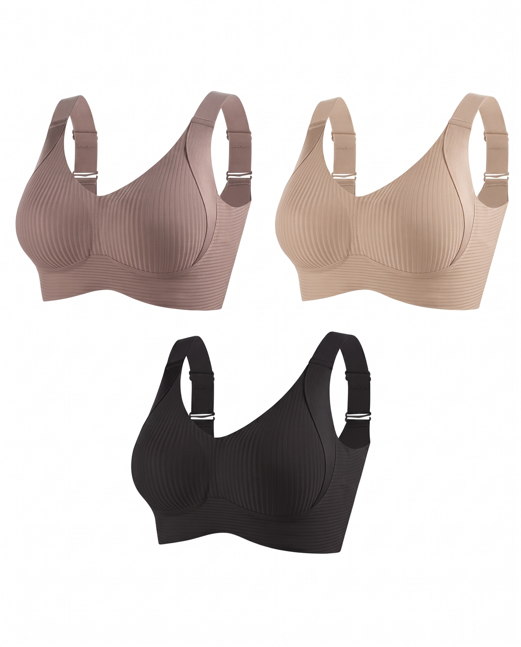 3-Pack Wireless Push-Up Bra — TitanFlex™