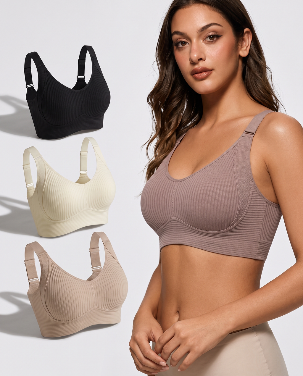3-Pack Wireless Push-Up Bra — TitanFlex™