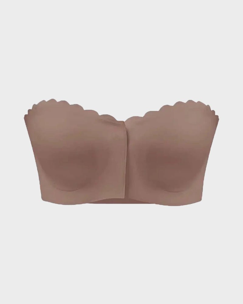 Strapless Front Closure Leopard Print Bra - HerShape Bra
