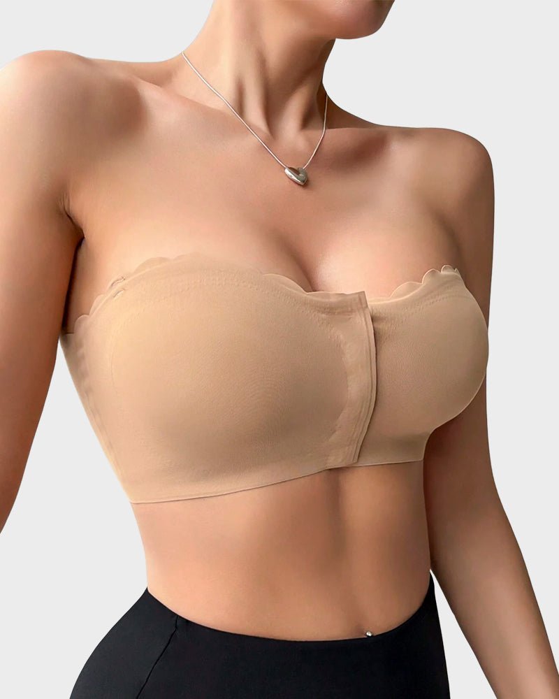 Strapless Front Closure Leopard Print Bra - HerShape Bra