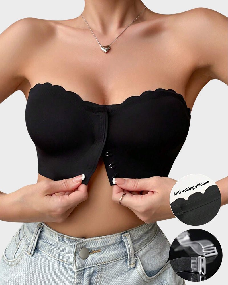 Strapless Front Closure Leopard Print Bra - HerShape Bra