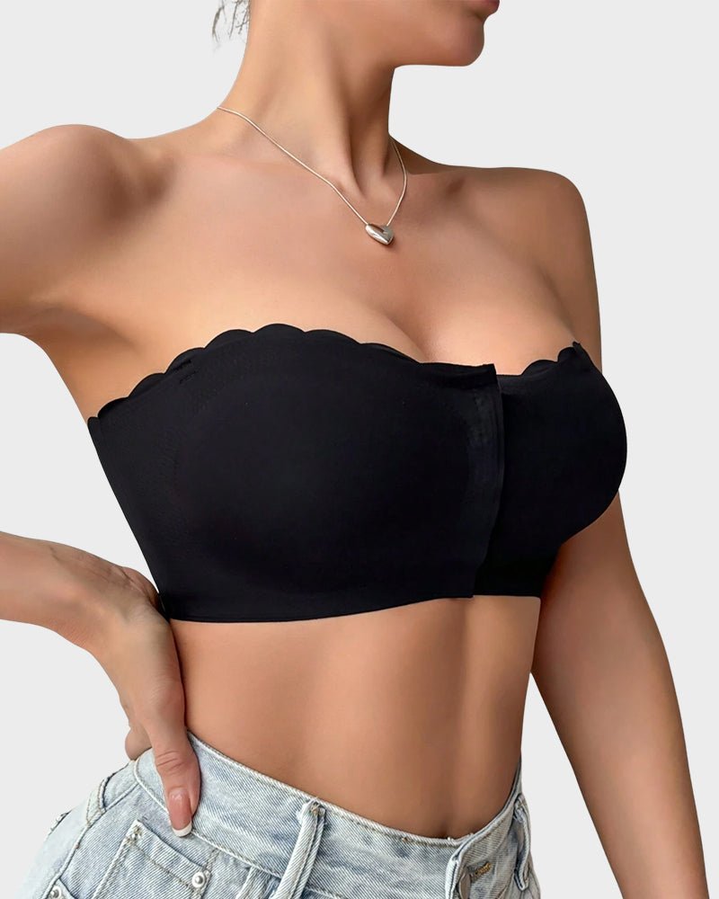 Strapless Front Closure Leopard Print Bra - HerShape Bra