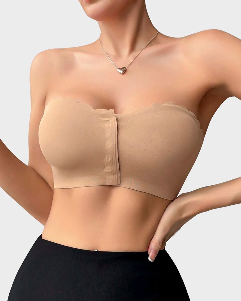 Strapless Front Closure Leopard Print Bra - HerShape Bra
