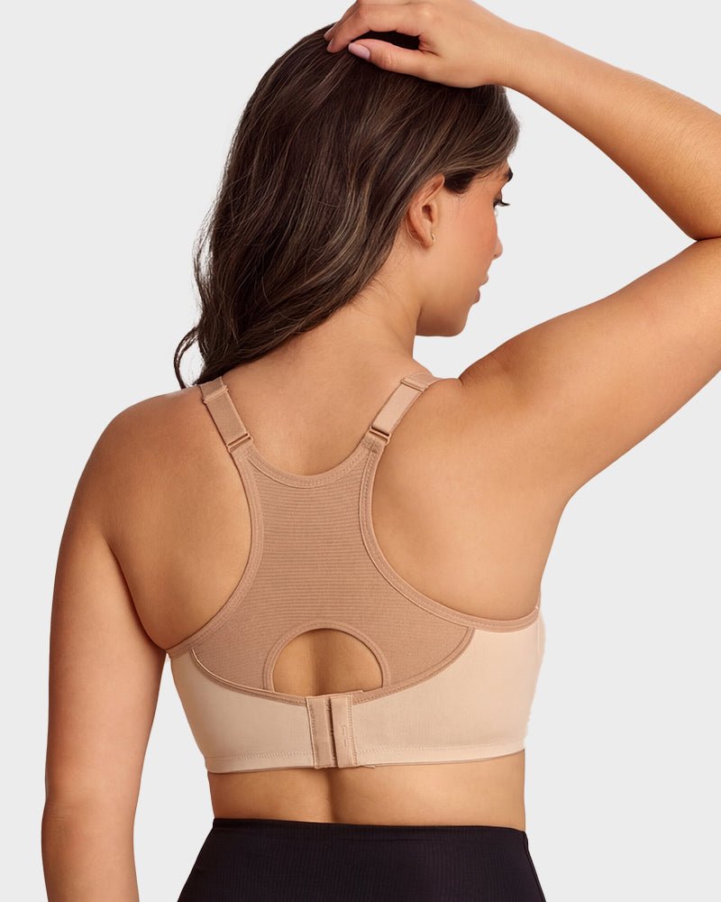 Unlined External Underwire Full Coverage Sports Bra - HerShape Bra