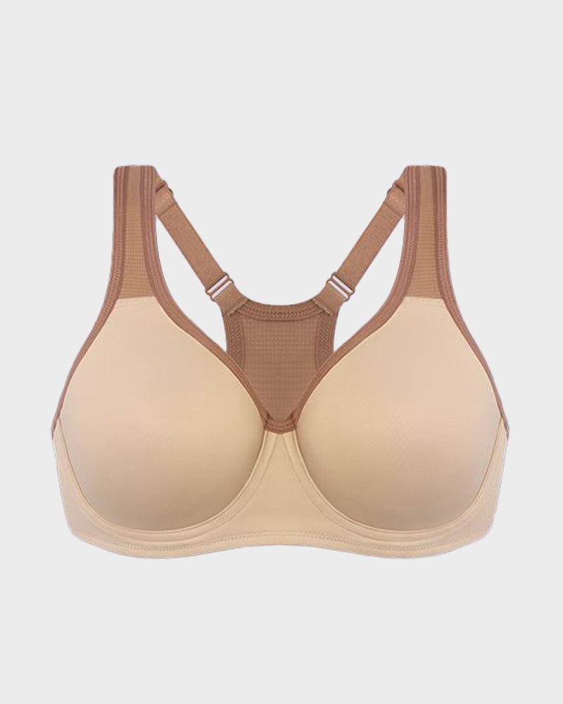 Unlined External Underwire Full Coverage Sports Bra - HerShape Bra